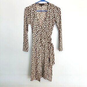 Banana Replublic  Gorgeous Wrap Dress  Animal Cheetah Print Longer sleeve XXSP